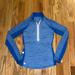 Athleta Tops | Athleta 1/4 Zip Active Top Heathered Royal Blue Size St. | Color: Blue | Size: St