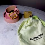 Burberry Accessories | Authentic Burberry London England Thomas 25 Mm Belt | Color: Pink | Size: 38