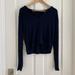 Brandy Melville Tops | Brandy Melville Knit Long Sleeve Navy Henley Callan Top | Color: Blue | Size: S