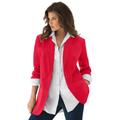 Plus Size Women's Boyfriend Blazer by Roaman's in Vibrant Red (Size 40 W) Professional Jacket