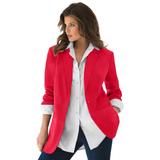 Plus Size Women's Boyfriend Blazer by Roaman's in Vibrant Red (Size 40 W) Professional Jacket