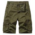 Mens Cargo Shorts Cotton Multi-Pocket Work Shorts Lightweight Hiking Walking Shorts Summer(Size:40W,Color:Green)