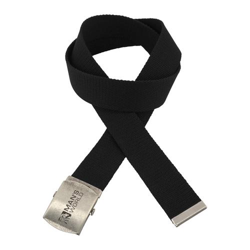 Stoffgürtel MAN'S WORLD, Damen, Gr. 135, schwarz, Materialmix, unifarben, casual,klassisch,sportlich, Gürtel, Mit Koppelschließe, Textilbandgürtel