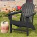 Outdoor Composite Classic Adirondack Chair, All-Weather Resistant Deck Lounge Chair with Ergonomic Design