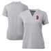 Women's Cutter & Buck Heather Gray Boston Red Sox DryTec Forge Stretch V-Neck Blade Top