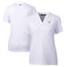 Women's Cutter & Buck White Houston Astros DryTec Forge Stretch V-Neck Blade Top