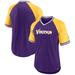 Men's Fanatics Branded Purple/Gold Minnesota Vikings Second Wind Raglan V-Neck T-Shirt