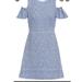 Kate Spade Dresses | Kate Spade Blue And White Cold Shoulder Dress Sz 8 | Color: Blue/White | Size: 8