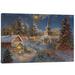 East Urban Home Happy Spirits Await Christmas by Nicky Boehme - Wrapped Canvas Painting Print Metal | 26 H x 40 W x 1.5 D in | Wayfair