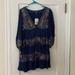 Free People Dresses | Free People My Love Mini Dress In Indigo Combo Size S | Color: Blue | Size: S