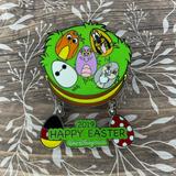 Disney Accessories | Happy Easter Walt Disney World 2019 Disney Parks Dangle Eggs Pin | Color: Green/Yellow | Size: Os