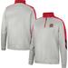 Men's Colosseum Gray/Red Maryland Terrapins Bushwood Fleece Quarter-Zip Jacket