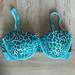 Pink Victoria's Secret Intimates & Sleepwear | Bnwt Victoria Secret Pink 34dd Teal Animal Print Push-Up Bra | Color: Black/Blue | Size: 34e (Dd)