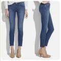 Madewell Jeans | - Madewell Skinny Ankle Zip Dark Wash Jeans Size 26 | Color: Blue | Size: 26