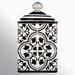 Patterned Tile Cookie Jar Black/White , Black/White