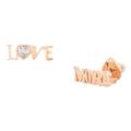 Kate Spade Jewelry | Kate Spade Rose Gold Spell It Out More Love Earrings | Color: Gold/Pink | Size: Os