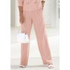Palazzohose LASCANA, Damen, Gr. 44, N-Gr, rosa (rosé), Stoff, Obermaterial: 64% Polyester, 32% Viskose, 4% Elasthan, unifarben, modisch, figurumspielend lang, Hosen, im Business-Look, elegante Anzughose mit Taschen, Topseller