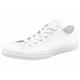 Sneaker CONVERSE "Chuck Taylor Basic Leather Ox Monocrome" Gr. 37,5, weiß Schuhe Bekleidung