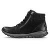 Schnürboots GABOR ROLLINGSOFT, Damen, Gr. 40, schwarz (schwarz, used), Nubukleder, sportlich, Schuhe, Keilabsatz, Komfortboots mit profilierter Gummilaufsohle