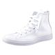 Sneaker CONVERSE "Chuck Taylor All Star Hi Monocrome Leather" Gr. 37, weiß (white) Schuhe Bekleidung