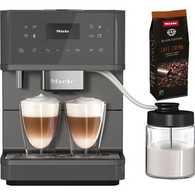 MIELE Kaffeevollautomat "CM 6560 MilkPerfection" Kaffeevollautomaten grau (graphitgrau) Kaffeevollautomat