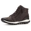 Schnürboots GABOR ROLLINGSOFT, Damen, Gr. 39, grau (dunkelgrau, used), Nubukleder, sportlich, Schuhe, Keilabsatz, Komfortboots mit profilierter Gummilaufsohle