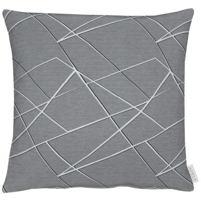 Dekokissen APELT "Vio" Gr. 1, grau (grau, gemustert), B:45cm H:5cm L:45cm, Polyester, Leinen, Dekokissen_Sitzkissen_Kissenhüllen, Kissenhülle mit Füllung, 1 Stück Image