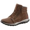 Schnürboots GABOR ROLLINGSOFT, Damen, Gr. 40, braun (braun, used), Nubukleder, sportlich, Schuhe, Keilabsatz, Komfortboots mit profilierter Gummilaufsohle