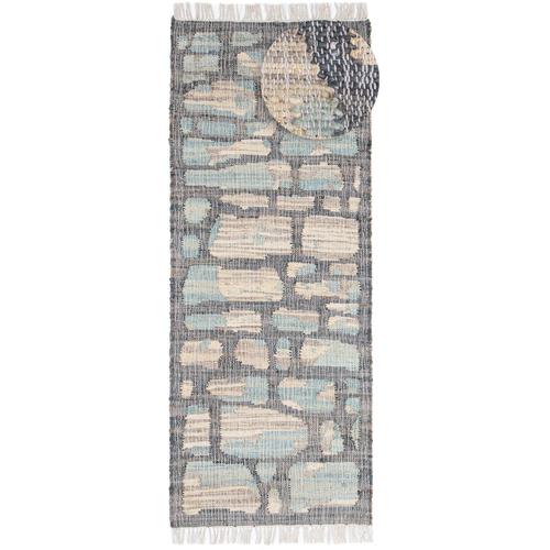 "Sisalteppich MORGENLAND ""Sisalteppich - Alistair grau"" Teppiche Gr. B/L: 80 cm x 200 cm, 6 mm, 1,6 m², 1 St., blau Esszimmerteppiche SisalOptik"
