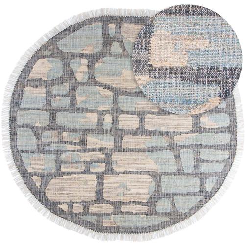 "Sisalteppich MORGENLAND ""Sisalteppich - Alistair"" Teppiche Gr. B/L: 200 cm x 200 cm Ø 200 cm, 6 mm, 4 m², 1 St., blau Esszimmerteppiche SisalOptik"