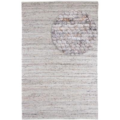Wollteppich MORGENLAND "Toska - weiß", grau (taupe), B:150cm H:13mm L:200cm, Polyethylenterephthalat (PET), Teppiche Image
