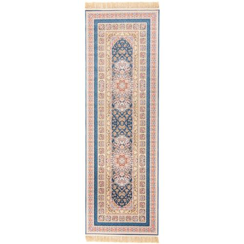 "Orientteppich MORGENLAND ""Orientteppich - Akghar läufer"" Teppiche Gr. B/L: 100 cm x 400 cm, 8 mm, 4 m², 1 St., blau Orientalische Muster"