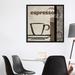 East Urban Home 'Espresso Fresco' Vintage Advertisement on Wrapped Canvas Canvas, Cotton in Green | 48 H x 48 W x 1.5 D in | Wayfair