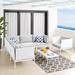 Harmony 7-Piece Sunbrella Outdoor Patio Aluminum Sectional Sofa Set by Modway Metal in Gray | Wayfair EEI-4936-WHI-GRY-SET