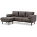 Gray Sectional - Signature Design by Ashley 82" Wide Faux Leather Reversible Modular Sofa & Chaise Faux Leather | 33.5 H x 82 W x 57 D in | Wayfair