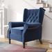 House of Hampton® Dembinski 28" Wide Velvet Manual Wing Chair Recliner Velvet in Blue | 38 H x 28 W x 28 D in | Wayfair