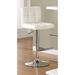 Wrought Studio™ Arliene Swivel Adjustable Height Bar Stool Upholstered/Leather/Metal/Faux leather in Gray/White | 17 W x 20 D in | Wayfair