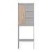 Better Home Products Ace Over-the-Toilet Storage Shelf in Light Gray & Natural Oak - Better Home 3409-ACE-LGRY-OAK