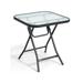Costway 18 Inch Square Patio Bistro Table with Rustproof Frame