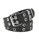 Ceinture en cuir PU à double broche pour hommes et femmes ceinture à rivets Star Eye style