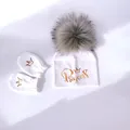 Accessoires de photographie de nouveau-né bonnet en coton avec pompon détachable bonnet bonnet