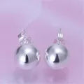 Boucles d'oreilles couleur argent perle solide beaux bijoux classiques haute qualité mode Talk