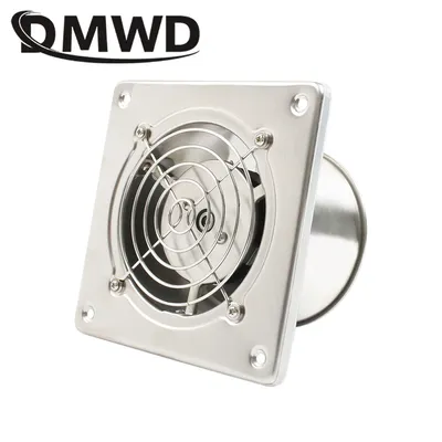 DMWD-Ventilateur en acier inoxydable aérateur extracteur 4 pouces pour toilettes cuisine