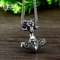 BE16-nouveau magasin Viking mouton tête Totem pendentif nordique crâne Odin barbe collier pendentif