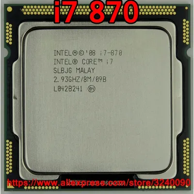Original Intel Core i7 870 façades Core 2.93GHz LIncome 1156 8M Cache 95W i7-870 CPU de bureau
