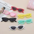 Lunettes de soleil vintage œil de chat pour enfants petites montures triangulaires pour garçons et