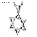 Unibabe-Pendentif étoile hexagonale en argent regardé S925 pour homme et femme porte-clés en argent