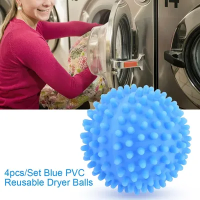 Sèche-linge réutilisable en PVC bleu boule à lessive assouplissant lavage séchage vêtements à