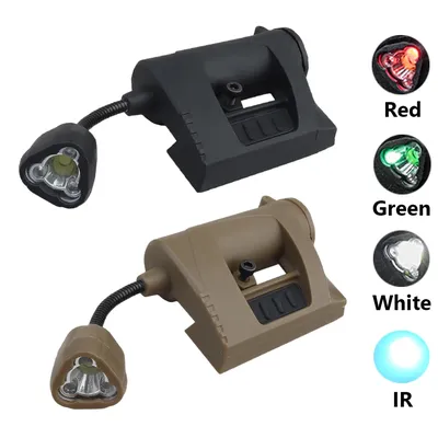 DulHunting-Lampe de poche pour casque militaire lumière de charge MPLS 4 modes vert rouge lampe
