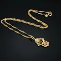 Collier Main de Fatima PmotHamsa pour Homme et Femme Bijoux en Or Cadeau Court et Long Nouvelle